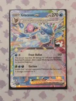 Glaceon EX 026/131 Play! Prize Pack Series 7 Stamped Pokemon TCG Card NM - Image 1
