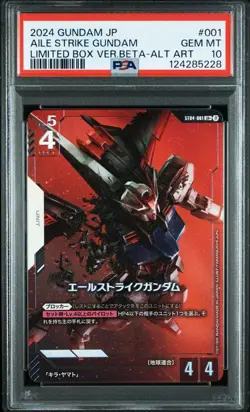 Bandai Gundam TCG Beta Parallel PSA 10 Trading Card Rare Artwork - Image 1