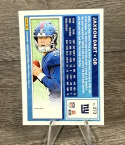 2025 Panini Donruss Optic Jaxon Dart Silver Prizm Holo Rated Rookie #273 RC - Image 2