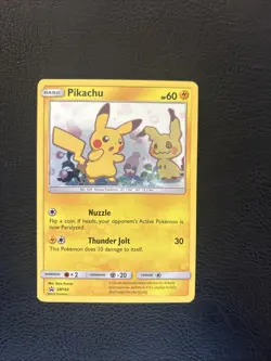 Pokemon 2019 Pikachu SM162 Sun & Moon Black Star Promo Holo Card TCG - Image 1