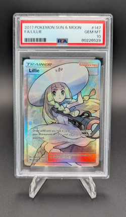 Lillie 2017 Pokemon Sun & Moon Full Art #147 PSA 10 Gem Mint - Image 1