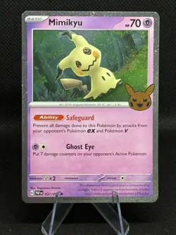 Mimikyu Trick or Trade Paldean Fates Cosmos Holo Pokemon TCG 037/091 Rare - Image 1