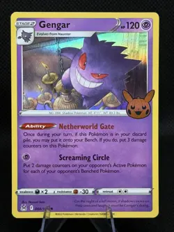 Gengar 066/196 Trick or Trade Haloween Promo Pokemon Stamped Holo - Image 1