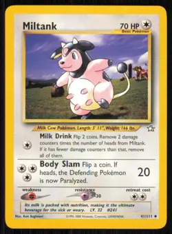 Miltank 41/111 Uncommon Neo Genesis Pokemon Unlimited Lightly Played - Image 1