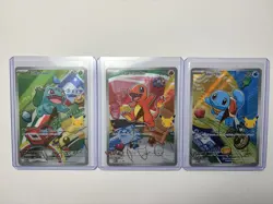 Pokemon TCG First Partner Illustration Collection Series 1 Gen 1 Kanto Starters - Image 1