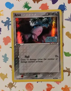 Pokemon Aron 44/100 EX Crystal Guardians Reverse Holo English 2006 - Image 1