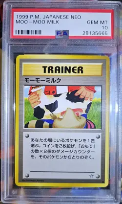 1999 Pokemon Japanese Moo - Moo Milk Banned Card PSA 10 - Image 1