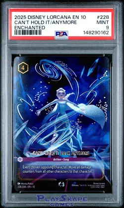 Disney Lorcana Card PSA 9 Can't Hold it Back Anymore 228/204 Enchanted 10 2025 - Image 1