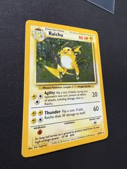 Pokemon TCG Raichu Base Set Holo Rare Card 14/102 Unlimited - Image 2