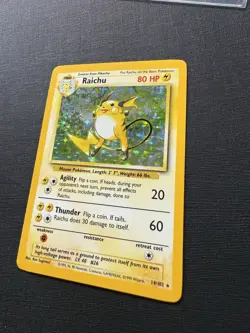 Pokemon TCG Raichu Base Set Holo Rare Card 14/102 Unlimited - Image 3