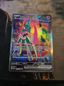 Pokemon TCG Iron Valiant EX Paradox Rift 249/182 Special Illustration Rare Card - Image 3