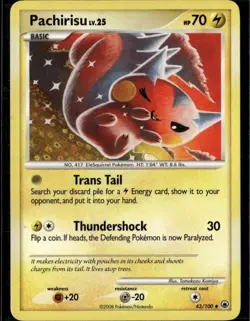 Pachirisu Uncommon Majestic Dawn 43/100 Lightning Pokemon Card - Image 1