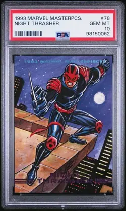 MARVEL MASTERPIECES NIGHT THRASHER Card #78 PSA 10 GEM MINT - Image 1