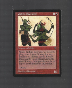 Goblin Recruiter Visions Regular MTG—Never Played NM—Vintage Magic the Gathering - Image 1