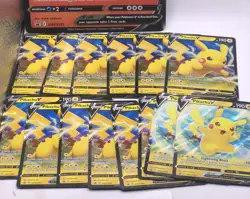 Pokemon TCG 12 Pikachu V SWSH Black Star Promos SWSH061 & 2 Pikachu SWSH198 - Image 1