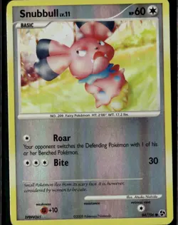 Snubbull Common Great Encounters 84/106 Colorless Reverse Holo Pokemon Card - Image 1