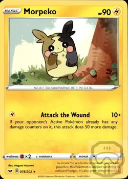 Morpeko 078/202 R Sword & Shield Pokemon NM/M - Image 3