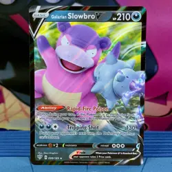 Galarian Slowbro V - 099/189 - Half Art - Darkness Ablaze - English - Pokemon - Image 1
