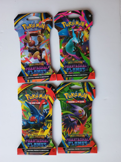 4x Phantasmal Flames Sleeved Booster Packs Full Art Set - Sealed Pokemon TCG - Image 1