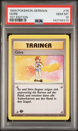 POKEMON GORE (LASS) 1st Edition GERMAN Base Set 75/102 PSA 10 GEM MINT - Image 1
