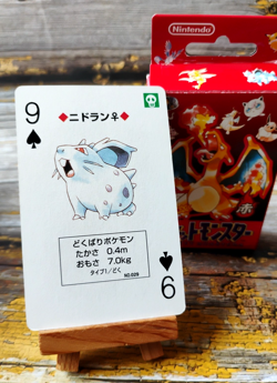 Nidoran - Pokemon Poker Playing Card - vtg 1996 Red/Charizard Deck - NM-LP - Image 1