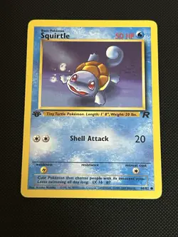 Pokemon Squirtle TCG Team Rocket Card 68/82 1st Edition Common NM - Image 3