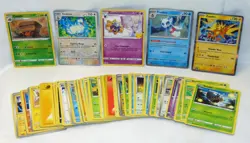 Pokemon Card Lot AZ476B- 5 Holo - 55 Total Cards Most are Very Near Mint - Image 1