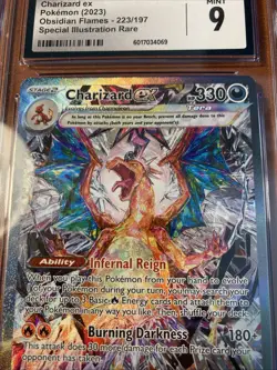 Pokemon Card TCG Charizard EX SIR Obsidian Flames 223/197 CGC 9 MINT Ultra Rare - Image 4