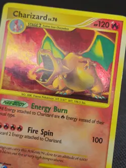 2008 Pokemon Diamond & Pearl Stormfront Charizard Holo Card 103/100 Secret Dm - Image 3