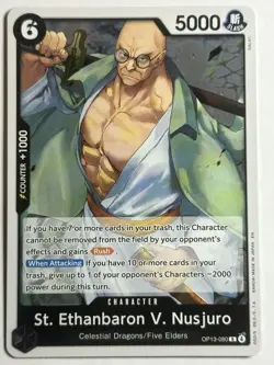 St. Ethanbaron V. Nusjuro R Carrying On His Will OP13-080 LP-NM One Piece Card - Image 1