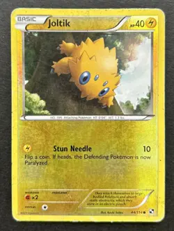 Joltik 44/114 Black and White Reverse Holo 2011 Pokemon Card HP - Image 1