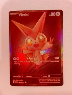 Pokemon Victini 171/086 Sv: Black Bolt Holo NM Red Card - Image 3