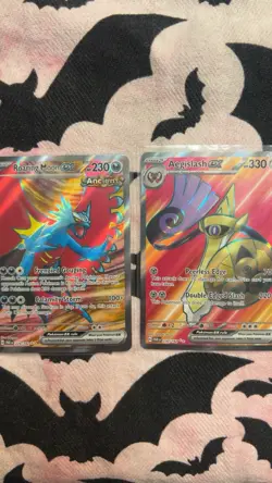 Roaring Moon 229/182 & Aegislash 230/182 Paradox Rift Pokemon Cards NM - Image 1