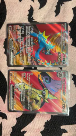 Roaring Moon 229/182 & Aegislash 230/182 Paradox Rift Pokemon Cards NM - Image 2