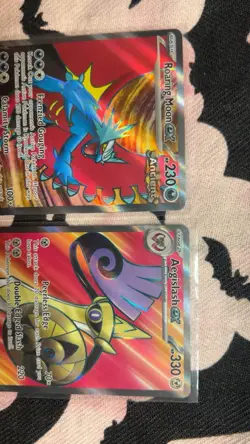 Roaring Moon 229/182 & Aegislash 230/182 Paradox Rift Pokemon Cards NM - Image 5