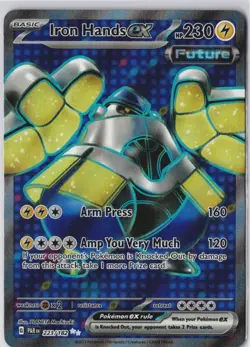 Iron Hands ex Full Art 223/182 PAR Paradox Rift NM Pokemon Card - Image 1