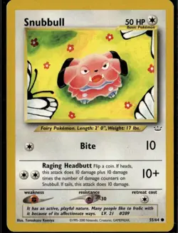 Snubbull Common Neo Revelation 55/64 Colorless Unlimited Pokemon Card - Image 1