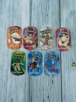 7x Pokemon METAL TAGS Job Lot Bundle 2006 Vintage Nintendo - Image 1