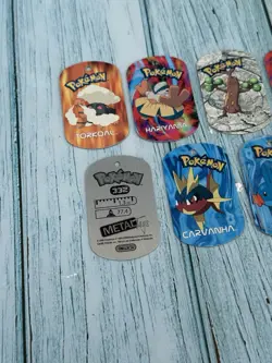7x Pokemon METAL TAGS Job Lot Bundle 2006 Vintage Nintendo - Image 2