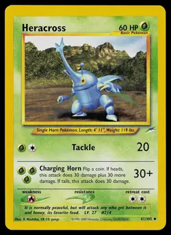 Pokemon Card - Heracross Neo Destiny 41/105 Unlimited Uncommon - Image 1