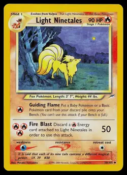 Pokemon Card - Light Ninetales Neo Destiny 50/105 Unlimited Uncommon - Image 1
