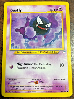 Pokemon TCG - Gastly 65/105 Neo Destiny Unlimited Vintage Lightly Played - LP - Image 1