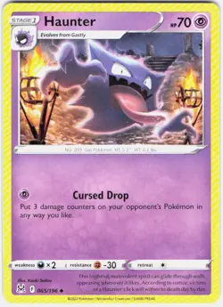 Haunter 065/196 Uncommon Lost Origin Pokemon Near Mint - Image 1