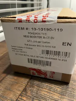 Pokemon Mega Evolution Phantasmal Flames Booster Box Case New SEALED ME02 - Image 1