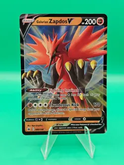 Galarian Zapdos V Holo Ultra Rare Pokemon TCG SWSH06: Chilling Reign 080/198 NM - Image 1