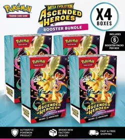 4x Pokemon TCG Ascended Heroes Mega Evolutions Booster Bundle Brand New Sealed - Image 1