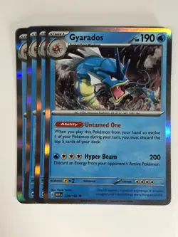 Pokemon TCG 151 4x Playset Holographic Gyarados 130/165 Near Mint - Image 1