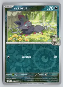 N'S ZORUA 097/159 COMMON JOURNEY TOGETHER POKEMON REVERSE HOLO NM - Image 1