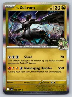 N'S ZEKROM 155/217 RARE ME: ASCENDED HEROES POKEMON NM - Image 1