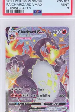 PSA 9 Charizard VMAX SWSH Shining Fates SV107/SV122 Pokemon Full Art - Image 1